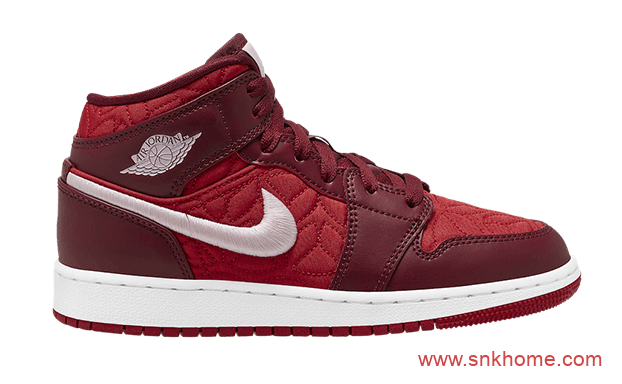 Air Jordan 1 Mid GS  AJ1多材质拼接 AJ1尼龙面料 货号:AV5174-600