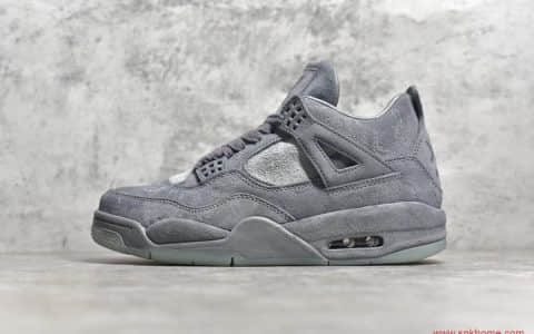 纯原版本OG版本 Air Jordan 4 X Kaws 灰麂皮 货号:930155-003