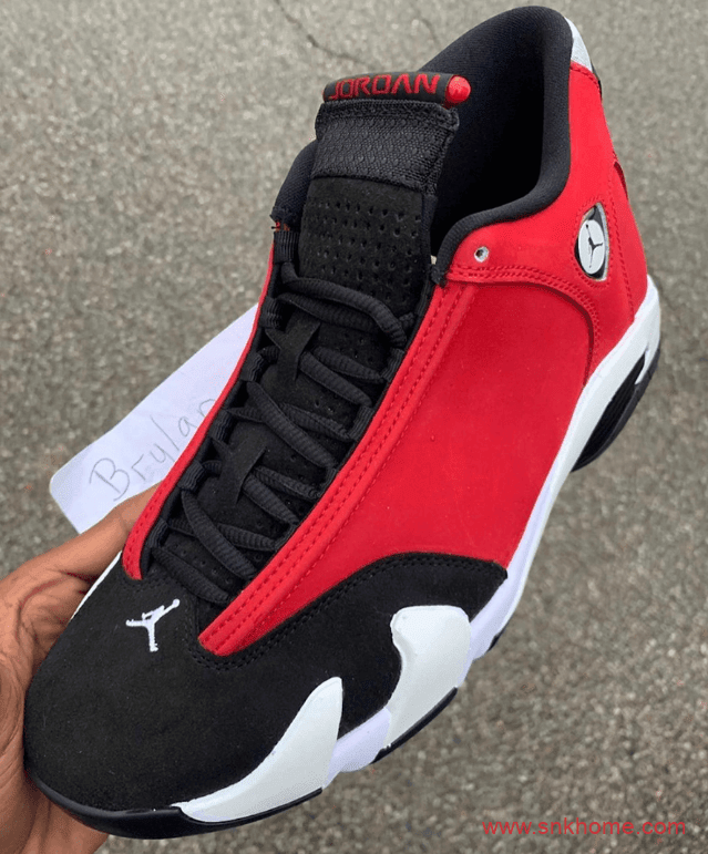 Air Jordan 14 “Gym Red”  AJ14白红公牛配色发售价格 货号:487471-006