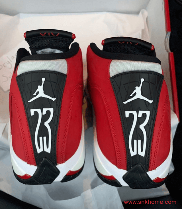 Air Jordan 14 “Gym Red”  AJ14白红公牛配色发售价格 货号:487471-006