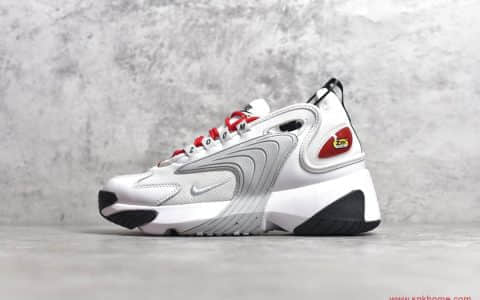 NIKE Zoom 2000耐克2000系列内置气垫耐克白红跑鞋 货号：AO0269-010
