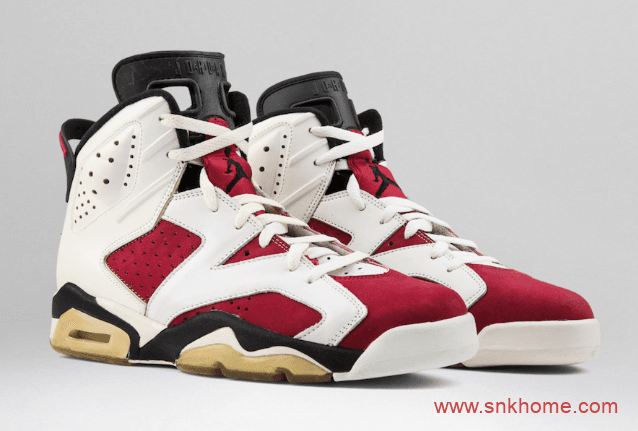 Air Jordan 6 “Carmine”  AJ6白红AJ6胭脂红元年配色发售日期 货号:CT8529-106