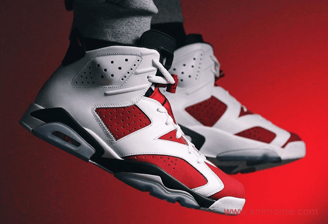 Air Jordan 6 “Carmine”  AJ6白红AJ6胭脂红元年配色发售日期 货号:CT8529-106