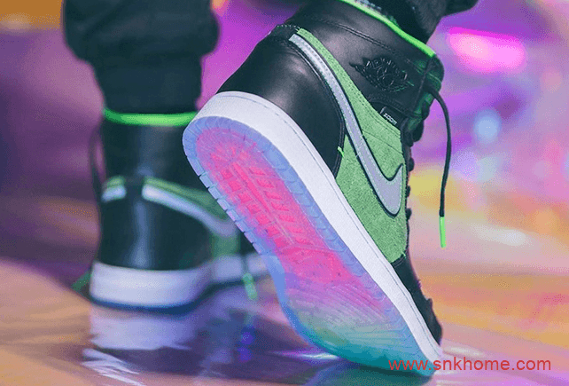 Air Jordan 1 High Zoom “Rage Green” 搭载全掌气垫 AJ1青青草原翻毛皮发售 货号:CK6637-002