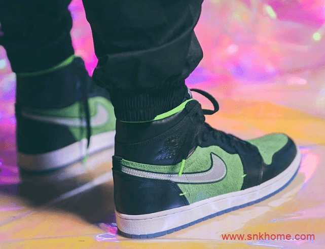 Air Jordan 1 High Zoom “Rage Green” 搭载全掌气垫 AJ1青青草原翻毛皮发售 货号:CK6637-002