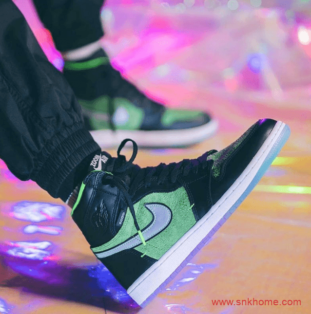 Air Jordan 1 High Zoom “Rage Green” 搭载全掌气垫 AJ1青青草原翻毛皮发售 货号:CK6637-002
