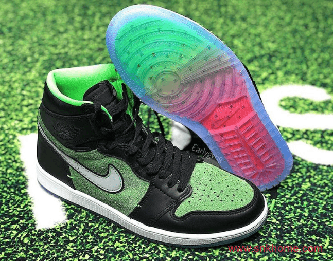 Air Jordan 1 High Zoom “Rage Green” 搭载全掌气垫 AJ1青青草原翻毛皮发售 货号:CK6637-002