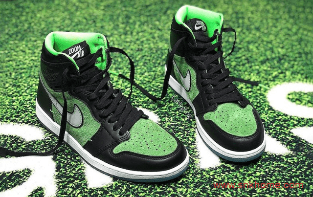 Air Jordan 1 High Zoom “Rage Green” 搭载全掌气垫 AJ1青青草原翻毛皮发售 货号:CK6637-002