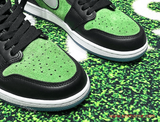 Air Jordan 1 High Zoom “Rage Green” 搭载全掌气垫 AJ1青青草原翻毛皮发售 货号:CK6637-002