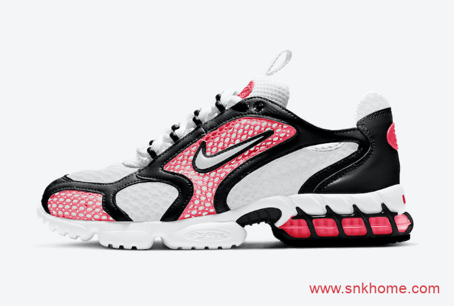 Nike Air Zoom Spiridon Cage 2 “Flash Crimson” 耐克Stussy联名黑白粉配色发售日期 货号:CD3613-101