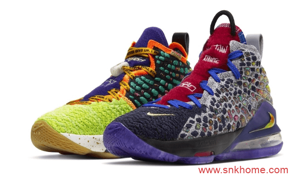 Nike LeBron 17 “What The”  詹姆斯17代实战篮球鞋鸳鸯配色发售日期 货号:CV8079-900