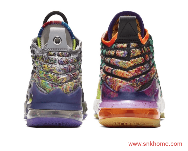 Nike LeBron 17 “What The”  詹姆斯17代实战篮球鞋鸳鸯配色发售日期 货号:CV8079-900