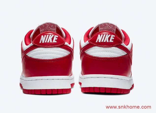 Nike Dunk Low SP “University Red” 耐克Dunk白红低帮滑板鞋发售日期 货号:CU1727-100