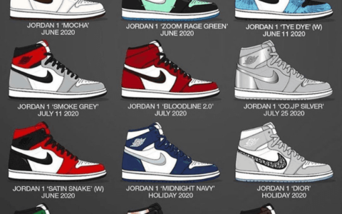 Air Jordan 1 “Blood Line 2.0” AJ1平民版倒勾 2020年下半年即将发售的AJ