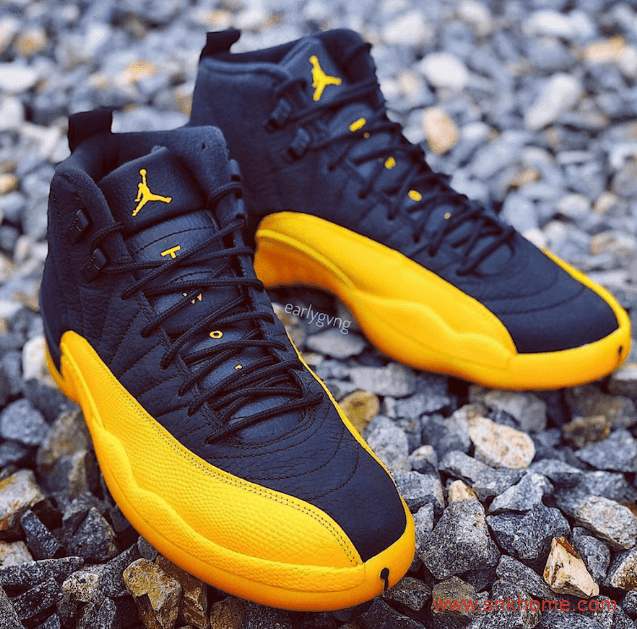 Air Jordan 12 “University Gold”  AJ12黑黄配色湖人客场配色发售日期 货号:130690-070