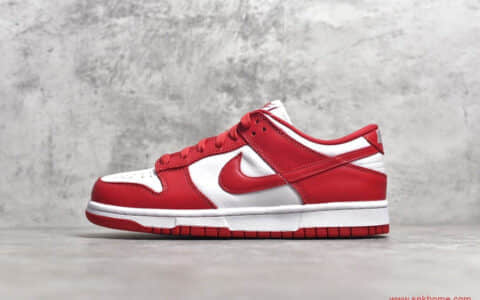 头层牛皮 公司级耐克Dunk SB经典白红板鞋复刻 NIKE Dunk SB Low 货号:CU1727-100