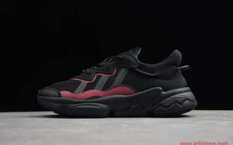 Adidas Originals Ozweego 阿迪达斯2020新款简版椰子 阿迪达斯水管黑色跑鞋 货号:EF4285