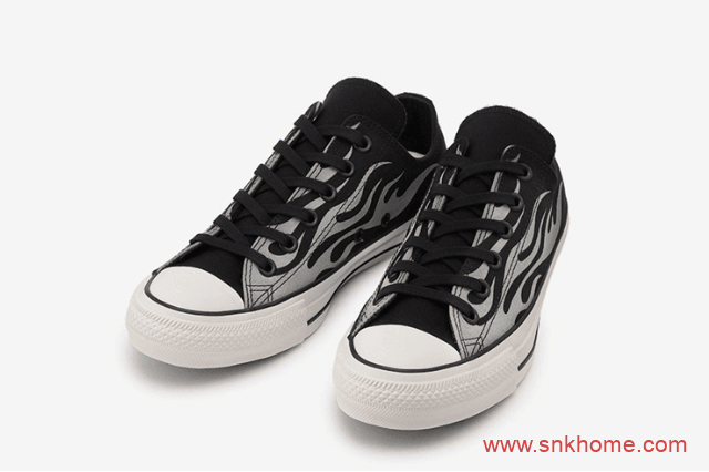 Converse All Star 100 新配色 匡威全明星黑色火焰帆布鞋官图释出 匡威新款