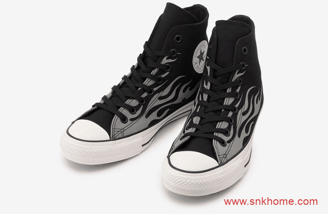 Converse All Star 100 新配色 匡威全明星黑色火焰帆布鞋官图释出 匡威新款