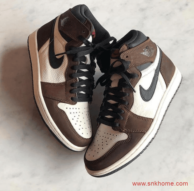 Air Jordan 1 High OG “Dark Mocha”  AJ1小反勾跳票发售 AJ1棕脚趾 货号:555088-120