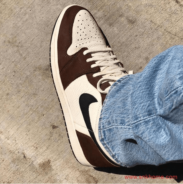 Air Jordan 1 High OG “Dark Mocha”  AJ1小反勾跳票发售 AJ1棕脚趾 货号:555088-120
