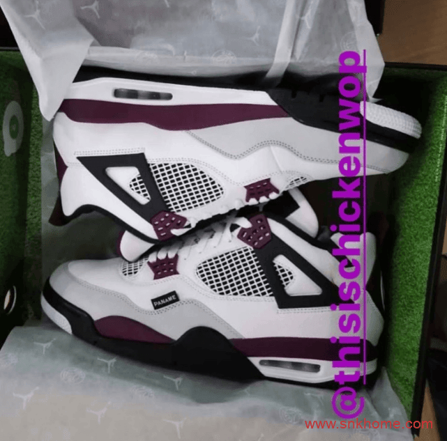 PSG x Air Jordan 4  内马尔AJ4恶人紫官图曝光 AJ4联名新款发售日期 货号：CZ5624-100