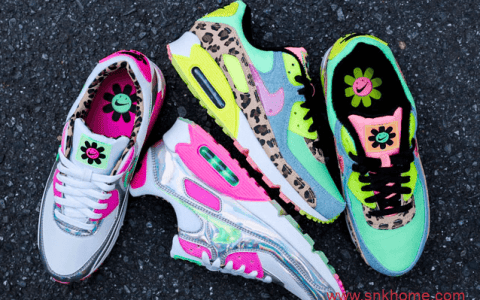 Nike Air Max 90 LX  耐克MAX90单宁小花炫彩发售价格 货号：CQ2559-100（幻彩）/CQ3499-300（黄绿）