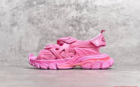 2020夏季巴黎世家新款 巴黎世家粉色老爹鞋 Balenciaga巴黎世家粉色凉鞋