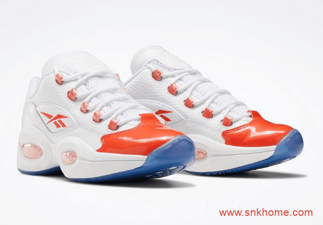 Reebok Question Low “Summer”  艾弗森锐步白蓝白橙战靴锐步夏天篮球鞋 货号:FX5000/FX4999
