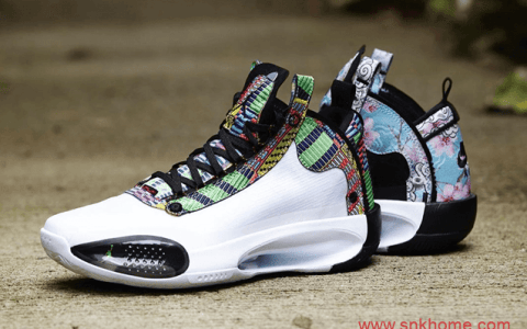 Air Jordan 34 “Rui” PE AJ34日本原色 AJ34樱花图腾鸳鸯球鞋PE版本市售
