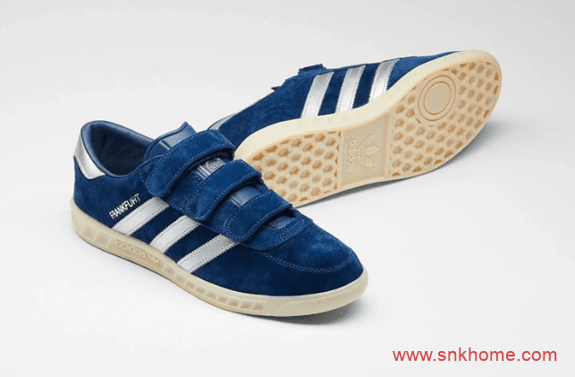 adidas Originals Frankfurt  阿迪达斯城市系列 阿迪达斯法拉克蓝色翻毛板鞋 货号:EF5788
