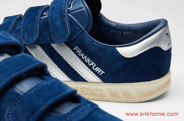 adidas Originals Frankfurt  阿迪达斯城市系列 阿迪达斯法拉克蓝色翻毛板鞋 货号:EF5788