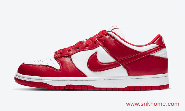 Nike Dunk Low SP “University Red”  耐克Dunk经典白红板鞋下周发售 货号:CU1727-100