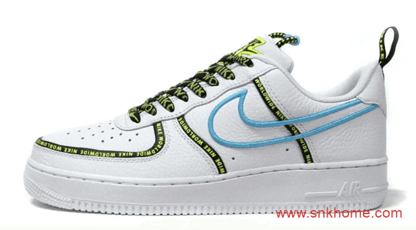 Nike Air Force 1'07 Low “World Wide”  耐克空军弹幕花纹荔枝皮发售价格 货号：CK7213-100