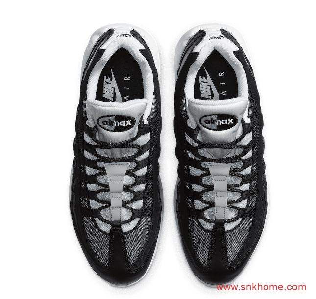 Nike Air Max 95 耐克MAX95黑白阴阳套装 耐克气垫可鸳鸯搭配 货号:CK6884-100/CK6884-001