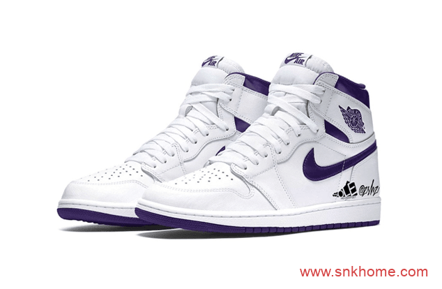 Air Jordan 1 WMNS “Court Purple”  AJ1白色实物图首次曝光 货号:CD0461-151