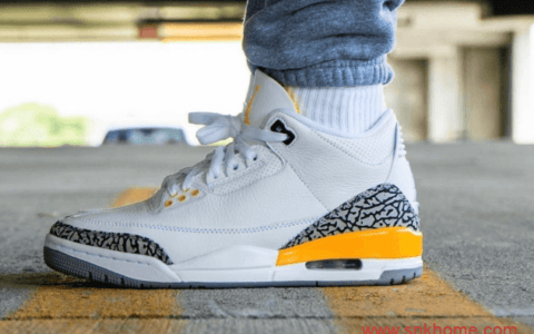 Air Jordan 3 WMNS “Laser Orange”  白橙AJ3OG版本 AJ3新配色上脚图发售日期 货号：CK9246-108