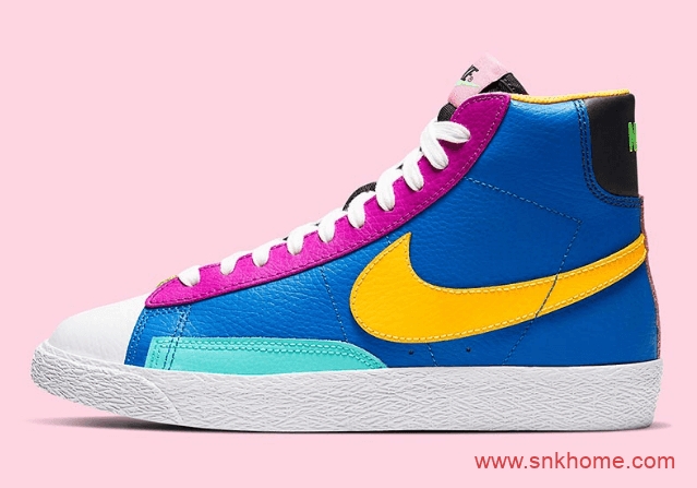Nike Blazer Mid “Multi-Color” 耐克开拓者高帮黄蓝绿鞋面拼接配色发售日期 货号:CZ9441-400