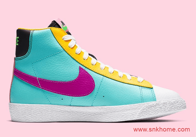 Nike Blazer Mid “Multi-Color” 耐克开拓者高帮黄蓝绿鞋面拼接配色发售日期 货号:CZ9441-400