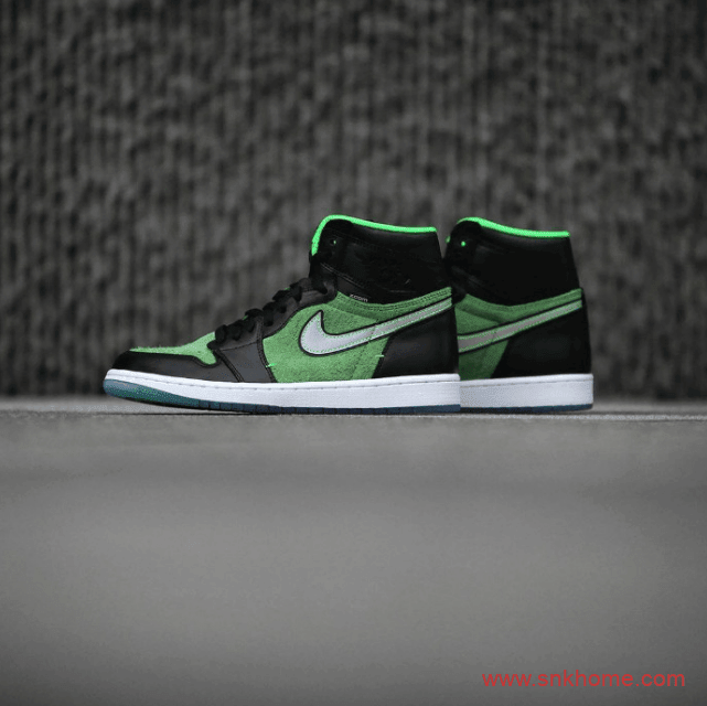 AJ1黑绿翻毛皮 AJ1Zoom Air Jordan 1 High Zoom “Rage Green” 即将发售 货号:CK6637-002