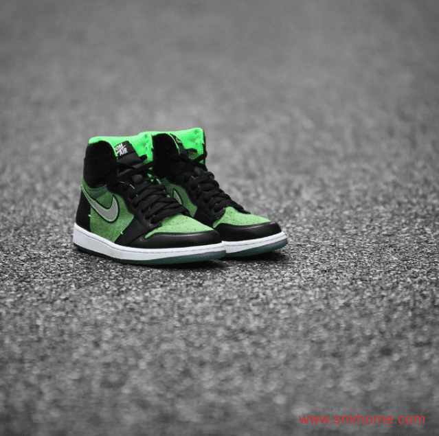AJ1黑绿翻毛皮 AJ1Zoom Air Jordan 1 High Zoom “Rage Green” 即将发售 货号:CK6637-002