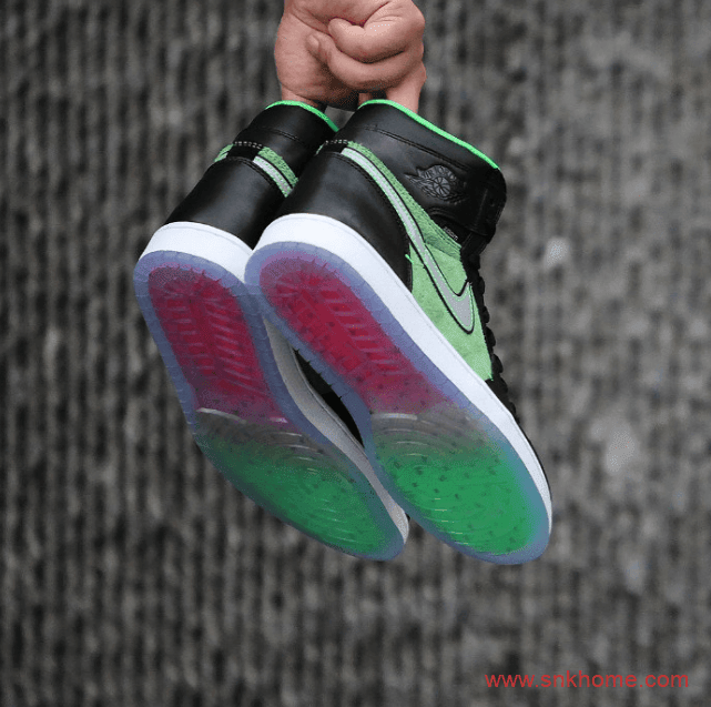 AJ1黑绿翻毛皮 AJ1Zoom Air Jordan 1 High Zoom “Rage Green” 即将发售 货号:CK6637-002