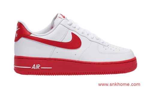 Nike Air Force 1 Low“ University Red” 耐克空军新白红官图发售价格 货号：CK7663-102