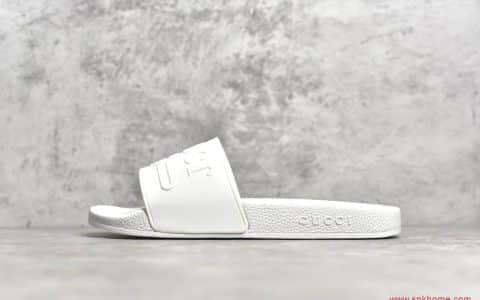 古驰CUCCI代购版本 CUCCI 3D印花古驰纯白拖鞋