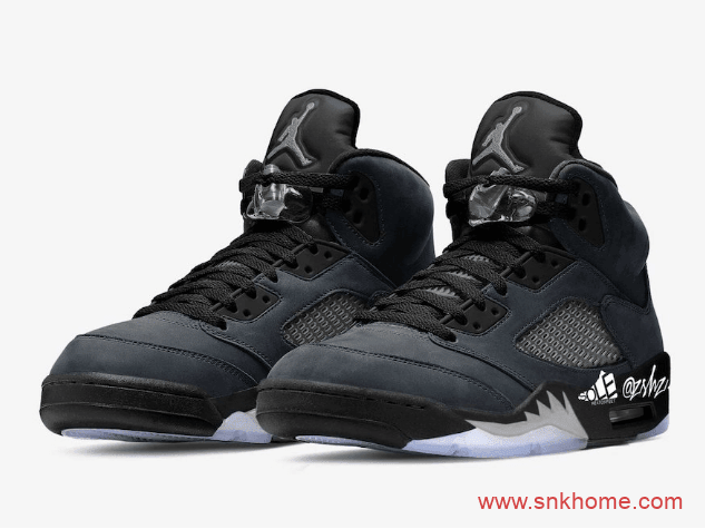 Air Jordan 5 “Anthracite”  AJ5黑色翻毛皮球鞋发售价格 AJ5黑色官图释出 货号:DB0731-001
