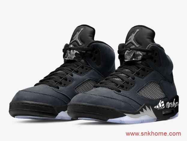 Air Jordan 5 “Anthracite”  AJ5黑色翻毛皮球鞋发售价格 AJ5黑色官图释出 货号:DB0731-001
