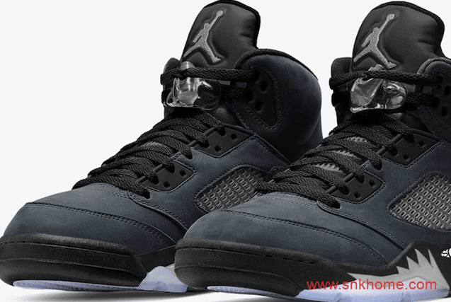 Air Jordan 5 “Anthracite”  AJ5黑色翻毛皮球鞋发售价格 AJ5黑色官图释出 货号:DB0731-001