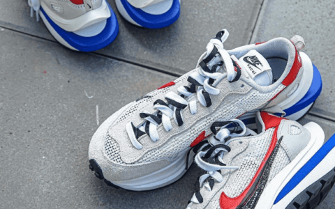 sacai x Nike VaporWaffle 耐克Sacai联名白红蓝走秀款阿甘既视感发售价格 货号：BV0075-001