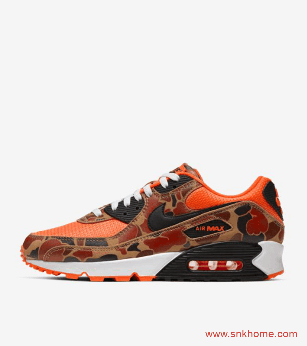 耐克MAX90三十周年纪念 NIKE Air Max 90 “Orange Camo” 耐克MAX90橙色迷彩发售价格 货号:CW4039-800