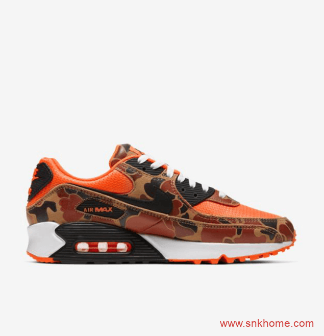 耐克MAX90三十周年纪念 NIKE Air Max 90 “Orange Camo” 耐克MAX90橙色迷彩发售价格 货号:CW4039-800
